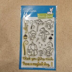 RARE PHOTOPOLYMER CLEAR STAMPS LAWN FAWN FAIRY FRIENDS CRAFT STAMP SCRAPBOOK